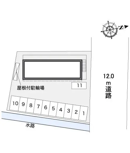 ★手数料０円★河内郡上三川町しらさぎ１丁目　月極駐車場（LP）